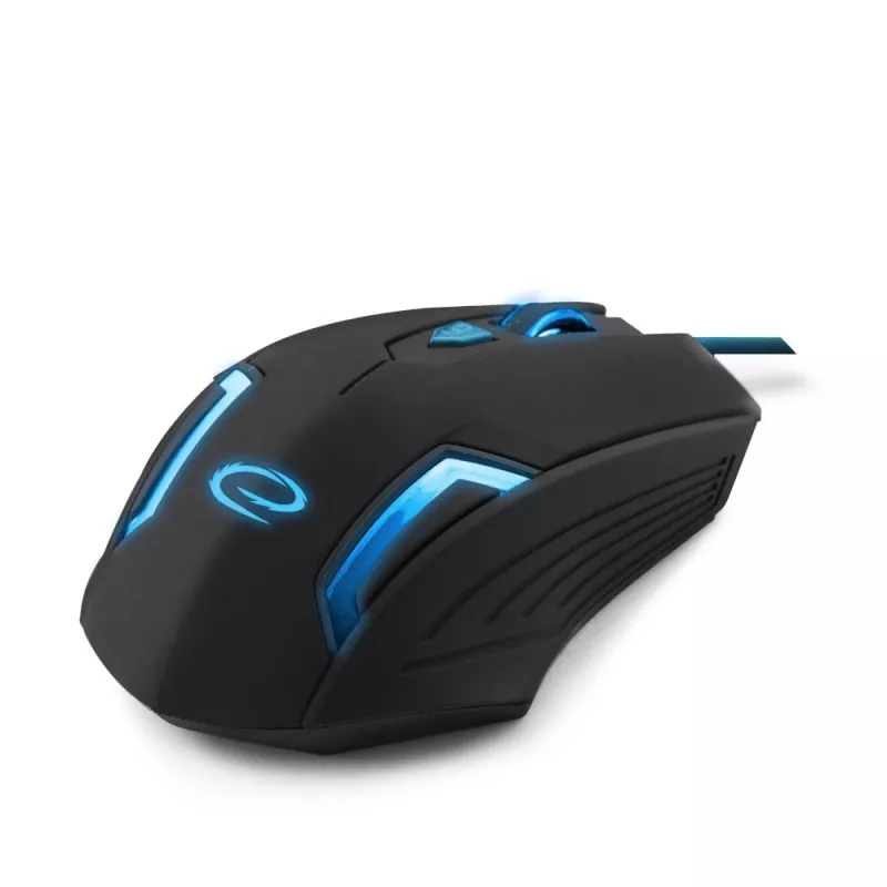 Esperanza MX205 FIGHTER - muis - USB - blauw - muis - optisch - 6 knoppen - zwart