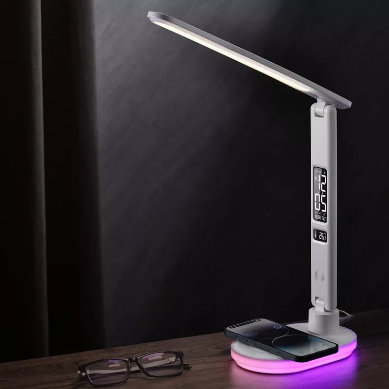 Tafellamp Hawk HW-LAMP03 wit RGB — verstelbare led-bureaulamp met RGB-verlichting