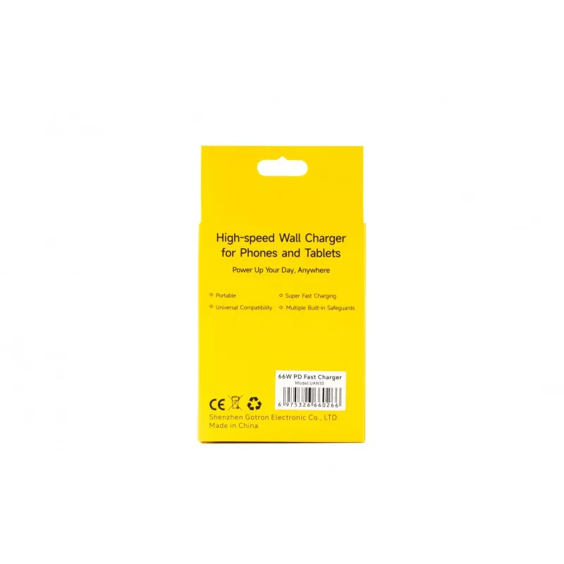 UleFone 66W oplader — snelle USB-voeding voor draagbare apparaten, model UF-CHAR-66WR