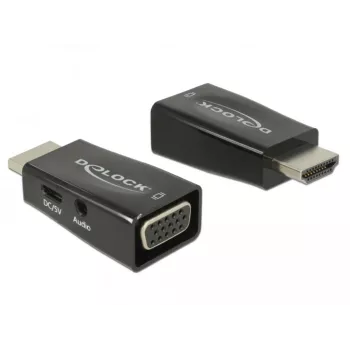 Adapter DeLOCK 65901 HDMI A naar VGA & 3,5 mm audio zwart