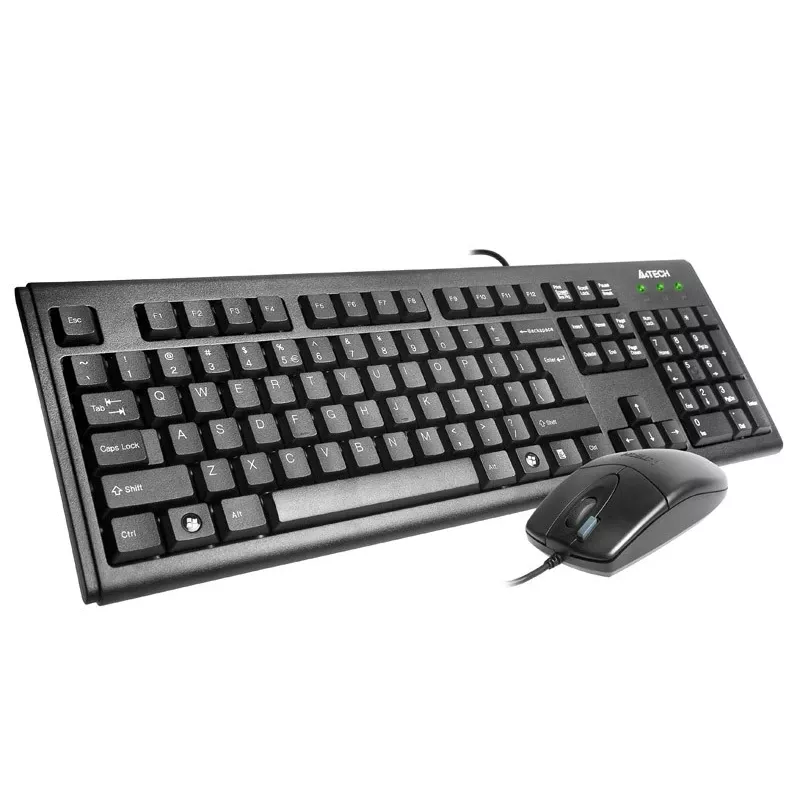 A4Tech KM-72620D - toetsenbord-muisset - USB - US - zwart