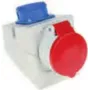 Industriële contactdoos Bachmann 910.002, 5P, 400 V, 16 A, IP44, polycarbonaat, blauw/rood/wit