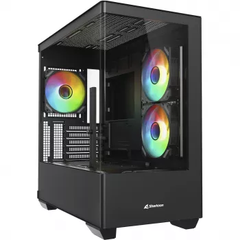 PC-behuizing Sharkoon Elite Shark CM100 tower Micro-ATX, zonder voeding, zwart