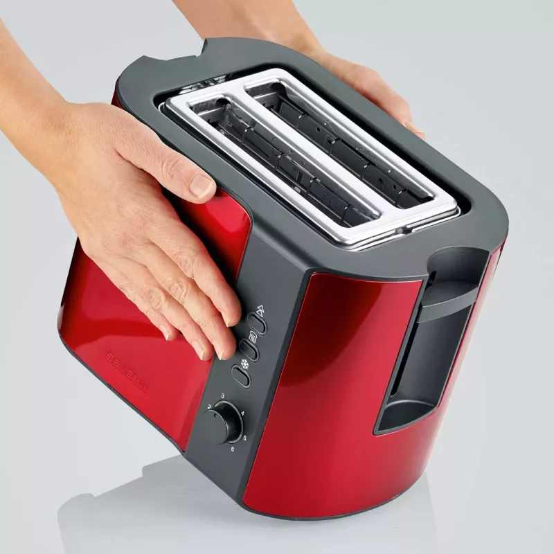 Toaster Severin AT 2217 2 boterhammen 800 W zwart rood