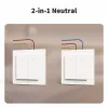 AQARA Lichtschakelaar H2 EU (4 knoppen, 2 kanalen) (WS-K08D) – Zigbee en Thread wandschakelaar met 2 relais