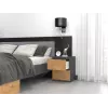 Topeshop W2 ANTRACYT/ARTISAN nachtkastje 2 lade(s) antraciet, eiken