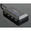 USB-hub GEMBIRD ACT-HUB3C-4P — USB 3.2 Gen 1 Type-A host naar 4 × USB 3.2 Gen 1 Type-C, 5000 Mbit/s, zwart