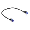 Netwerkkabel DeLOCK RJ45 Cat.6A S/FTP slank 0.25m zwart