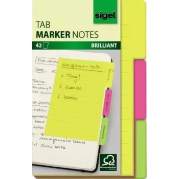 Tab marker Notes sigel HN206, 98×148 mm bladen, 42 bladen