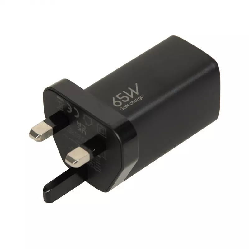 iBOX C-65 zwart, universele GaN-65W-oplader met UK-stekker