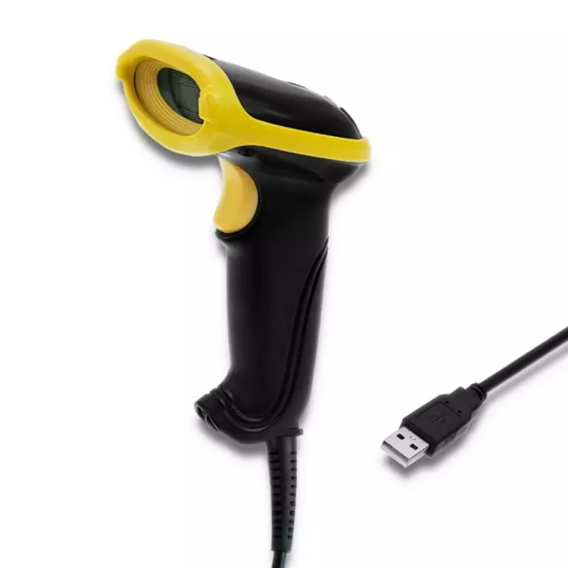 Qoltec 50867 laserbarcodescanner 1D/2D, USB, zwart