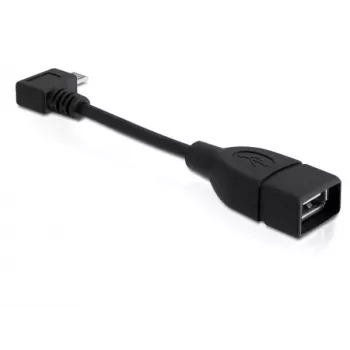 USB-kabel DeLOCK 83104 micro-USB B naar USB A 0,11 m zwart