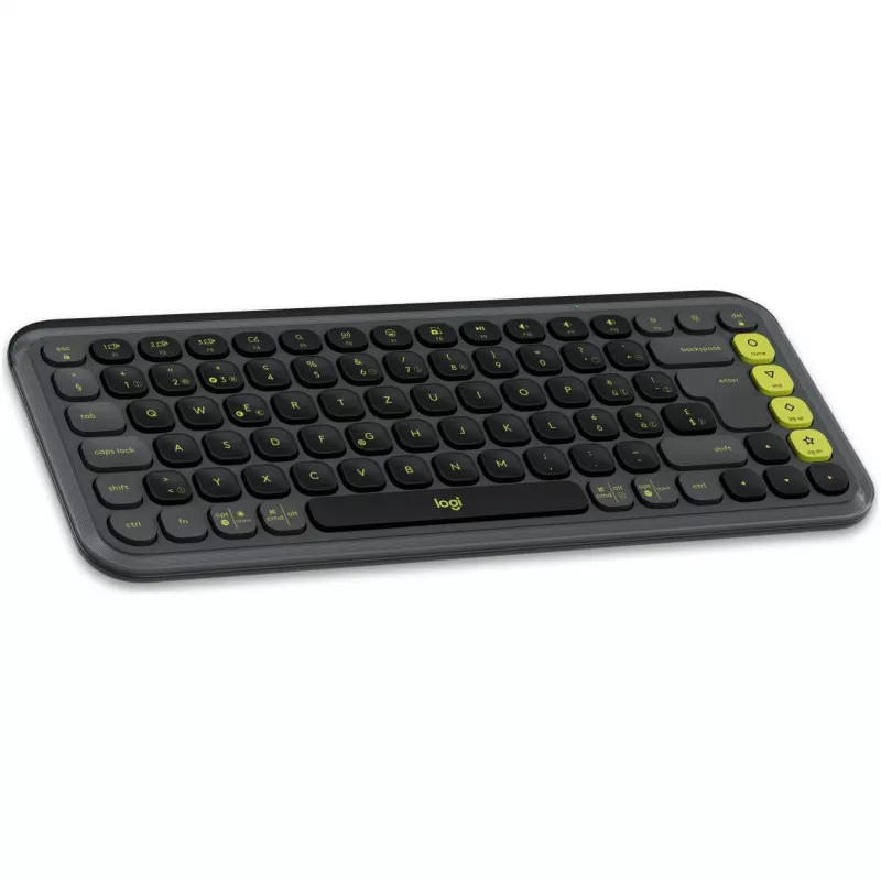 Logitech POP ICON COMBO Zwitsers, grafiet/groen, Bluetooth, Zwitsers, 920-013275