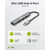 Goobay Slim 4-poorts USB-hub, USB-C™ naar USB-A, USB 3.2 (74457)