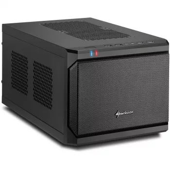 Sharkoon QB One zwart - Midi/Minitower ITX, Mini-ITX 3,5 - PC-/Server voeding koeler - USB, USB 2.0, USB 3.0