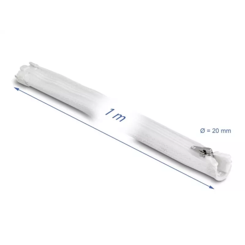 Gevlochten kabelhuls DeLOCK 20821 1 m x 20 mm wit
