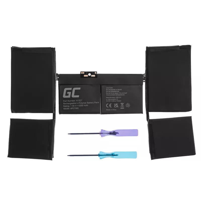 Green Cell A1527 voor Apple MacBook 12 A1534 (Early 2015, Early 2016, Mid 2017)