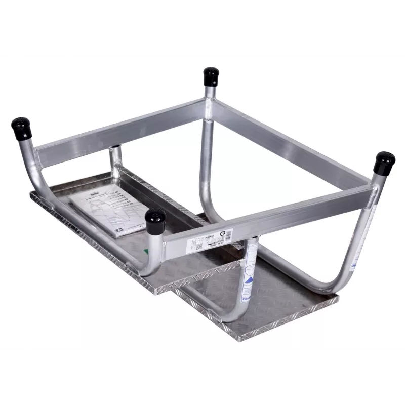 Opstapje Krause 805027, aluminium 2 treden, max. belasting 150 kg, 680 mm lengte, 41 cm hoogte