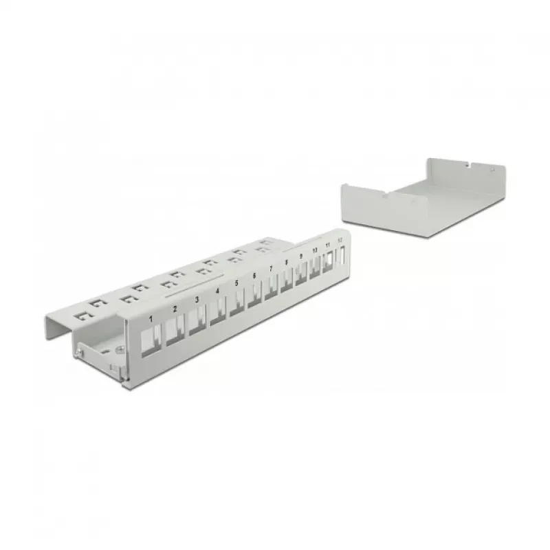 Patchpaneel DeLOCK Keystone 12 poorten grijs