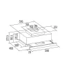 Inbouw afzuigkap CATA TFH 6830 GWH 600 m³/h wit touchbediening