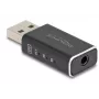 DeLOCK kabeladapter USB 2.0 Type-A 3,5 mm 4-polig zwart 68001