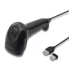 Handbarcodescanner QOLTEC 50868 — 1D/2D-laserscanner, USB bekabeld & draadloos, werkafstand 600 mm, zwart
