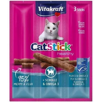 Vitakraft CatStick Mini kattensnacks met bot en omega-3, 3 st.