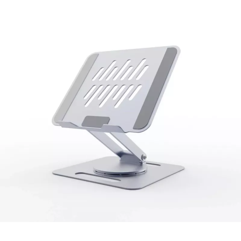 Laptop-riser-standaard GEMBIRD NBS-DR1-01 – draaibare basis, in hoogte verstelbaar, Space Grey