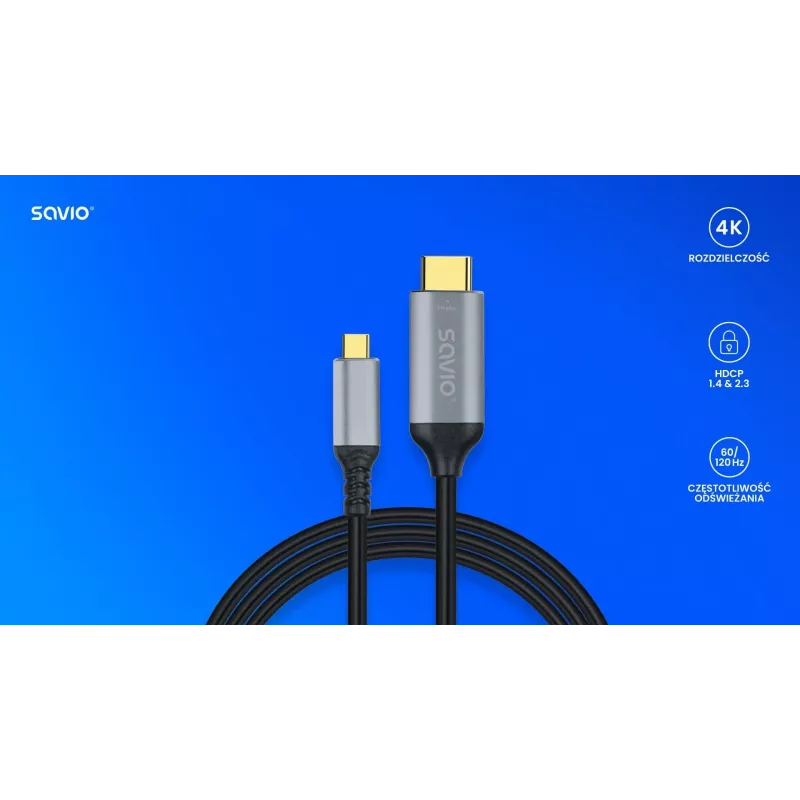 Kabel USB-C naar HDMI v2.0b, 3m, koper CL-184