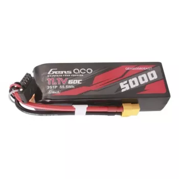 Gens ace G-Tech 5000mAh 11.1V 60C 3S1P Short-Size Lipo met XT60-stekker