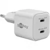 USB-C dual-fast oplader Nano, PD, GaN, 35 watt (wit, 2x USB-C, Power Delivery 3.0)