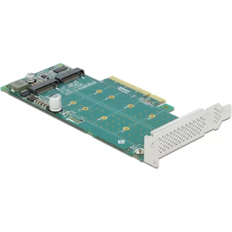DeLOCK PCI Express x8 kaart naar 2 x interne NVMe M.2 Key M bifurcatie low-profile form factor