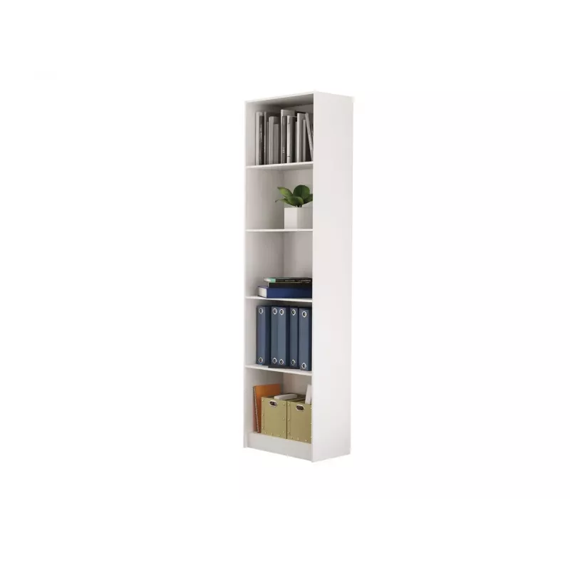 Boekenkast voor het kantoor Topeshop R50 BIEL 5 legplanken wit