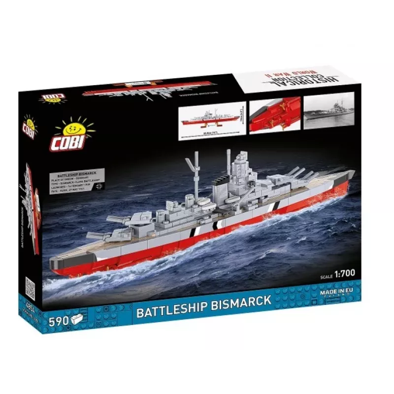 Bouwset Cobi slagschip Bismarck model, 590 onderdelen