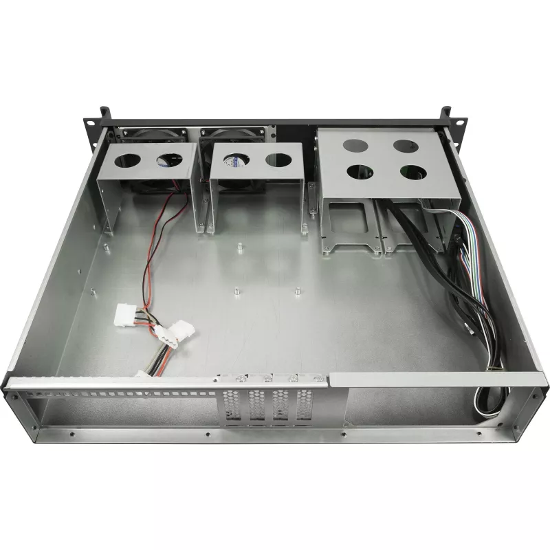 Inter-Tech 2U-K-240L 2U rackserverbehuizing voor Micro-ATX, zwart