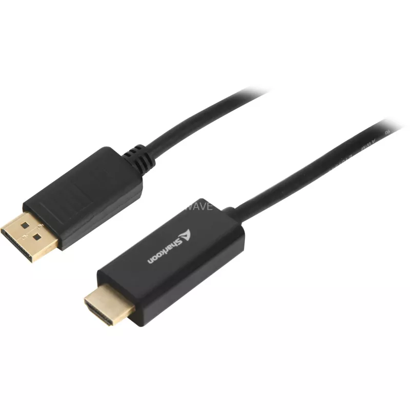 Sharkoon SHA Displayport 1.2 naar HDMI 4K zwart 3,0m ACTIEF 4Kx2K 60Hz