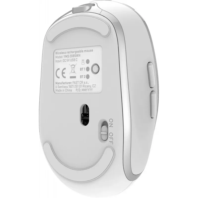 DUAL WiFi+Bluetooth draadloze muis, oplaadbare batterij, 5 toetsen