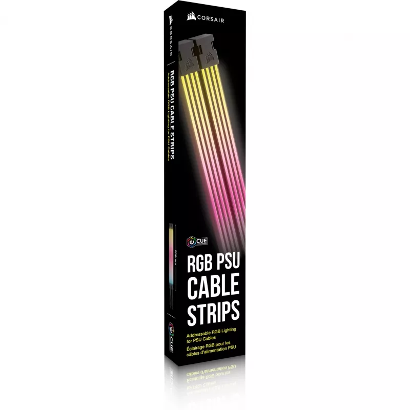 iCUE ARGB PSU kabelstrips, LED-strip 2x 240 mm, voor voeding - kabel