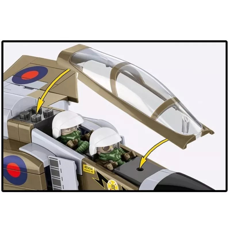Cobi Blocks F-4M Phantom II militair vliegtuigmodel, 728-delige constructieset