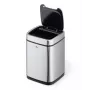 Afvalbak Durable NO TOUCH 6L rechthoekig RVS zilver zwart