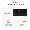 Muis Keychron M6 rechtshandig universeel — optisch, RF draadloos + Bluetooth + USB-C, 30000 DPI, zwart