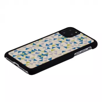 Smartphonehoesje man and wood voor iPhone 11 Pro Max – blauwe driehoek, zwarte beschermhoes