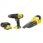 Stanley SFMCK219D1-QW 18V accugereedschapsset met accu, 2-delig