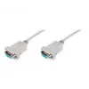 Assmann nullmodem-verbindingskabel. D-Sub9 B/B. 3,0 m. snap-kappen. beige (AK-610100-030-E)