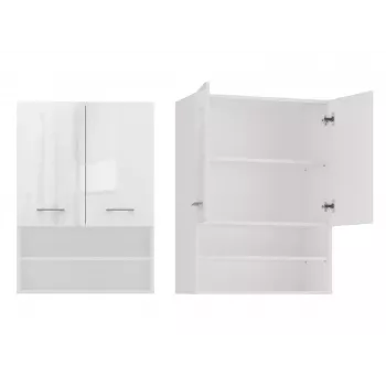 Topeshop POLA MINI DK badkamerkast in wit hoogglans wit
