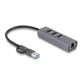 DeLOCK 64282 laptop-dockingstation & poortreplicator bekabeld USB 3.2 Gen 1 (3.1 Gen 1) Type-C grijs (64282)