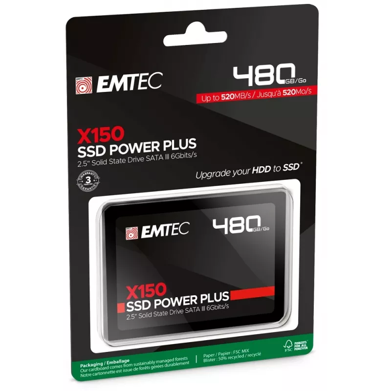 SSD Emtec X150 Power Plus 480 GB 2,5 inch SATA III