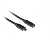 USB-kabel LANBERG CA-USBE-20CC-0015-BK USB-C naar USB-C 1,5 m, USB 3.2 Gen 1 (5 Gbit/s), vergulde contacten, zwart