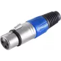 XLR-connector ShiverPeaks BS55022-B — 3-polige bus, blauwe behuizing