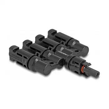Zonnepaneel-stekkerconnector DeLOCK DL4 1 x bus naar 4 x stekker zwart